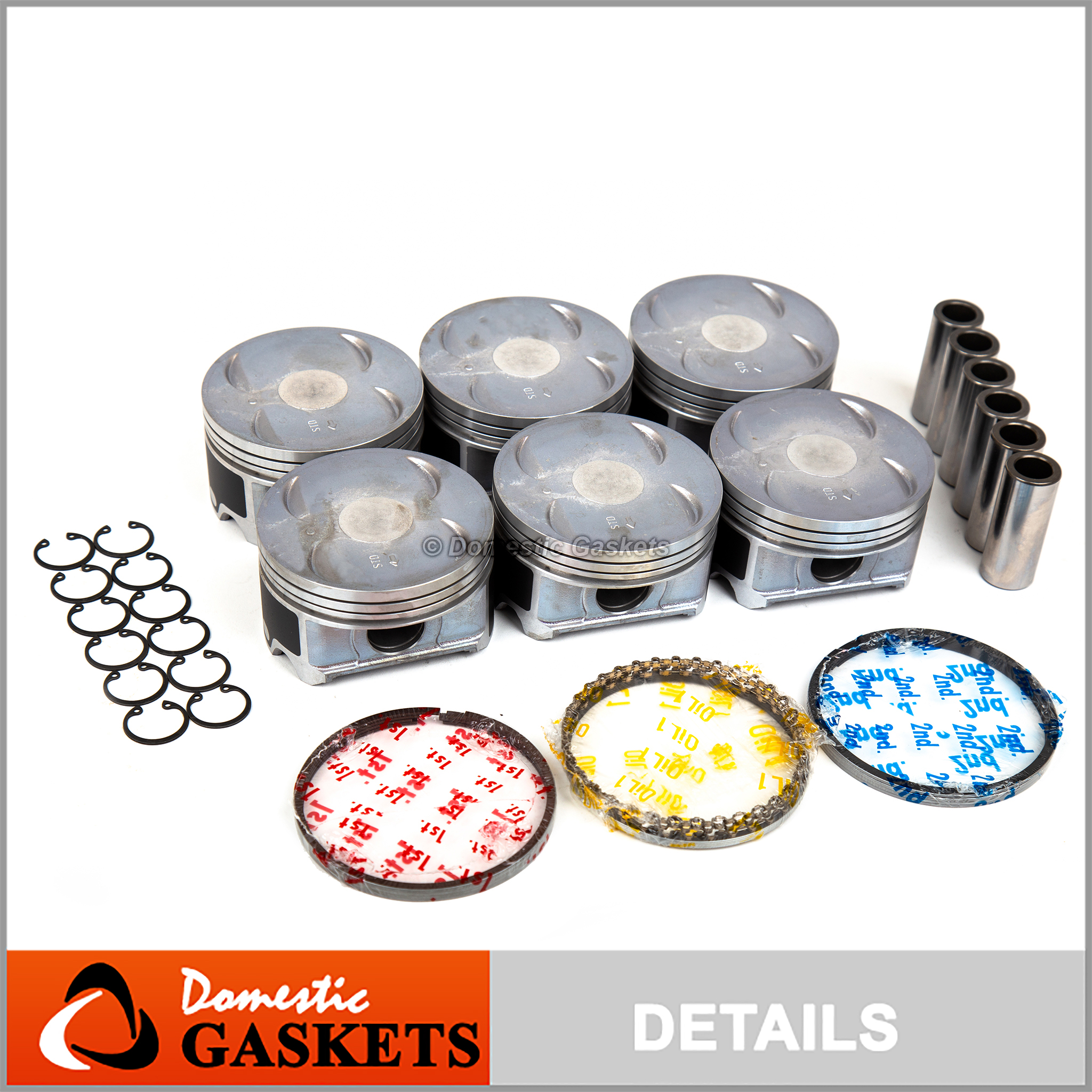 Fit 03-10 Honda Odyssey Pilot Acura MDX Saturn Vue Piston Set with Rings J35A4