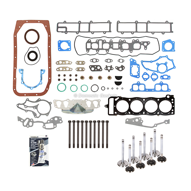 HS26185PT-2, ES71178, CS8807-1, 021-3193, 021-3195, V-2263, V-2264 MLS Full Gasket Set Intake Exhaust Valves Fit 85-95 Toyota 2.4 SOHC 22R 22RE