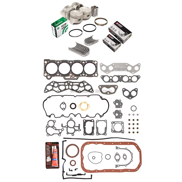 11-582, HS9572PT-2, CS9513 Full Gasket Set Bearings Pistons Fit 88-92 Mazda 626 MX6 Ford Probe