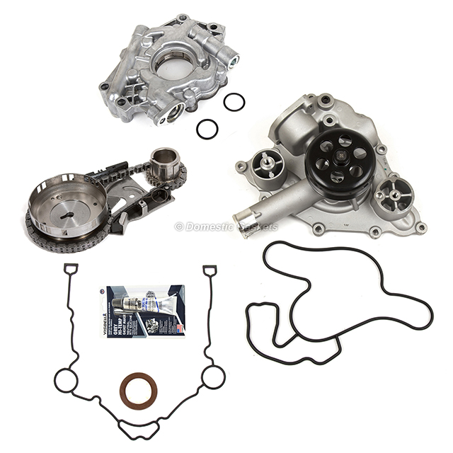 53021304AE, 53021307AA, 53021308AC, 53021582AD, 53021622AF Fit 05-08 Dodge Chrysler Jeep 5.7L Timing Chain Oil &Water Pump Kit+Cover Gasket